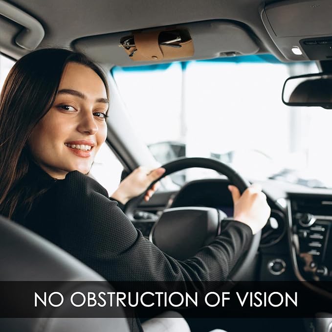 Sunglass Holder for Car Visor Glasses Case Non-Slip Clip Universal for Sunglasses Eyeglasses Car Interior Accessory