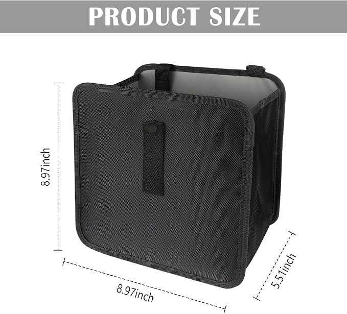 carleef Hanging Car Trash Can,Foldable & Leak-Proof Car Trash Bin with 7L Large Capacity for Keeping Tidy,Multipurpose Universal Cars Garbage Can as Cars Organizer and Storage