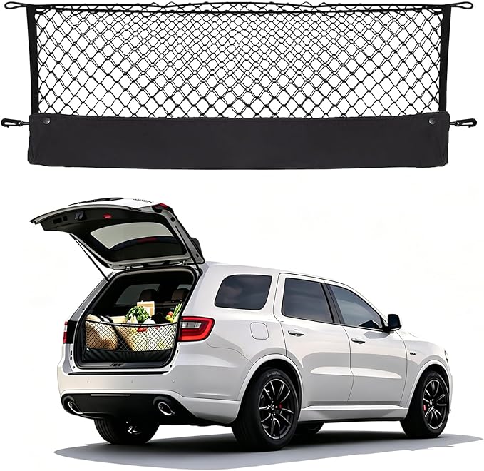 Envelope Style Cargo Net Compatible with Dodge Durango SXT GT R/T SRT New 2026 2025 2024 2023 2022 2021 2020 2019 2018 2017 2016 2015 2014 2013 2012 2011 2010-1998 Trunk Car Tailgate Netting