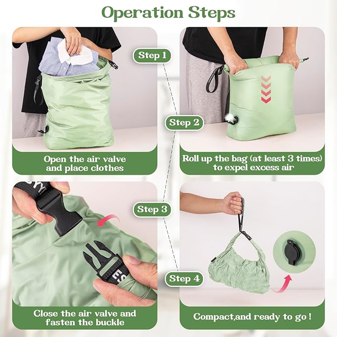 Travel Laundry Bag for Dirty Clothes, Waterproof Travel Compression Bags for Packing, Moisture-resistant Vacuum Storage Bag, Space-Saving Laundry Storage Organizer for Cruise, Swimming, Gym