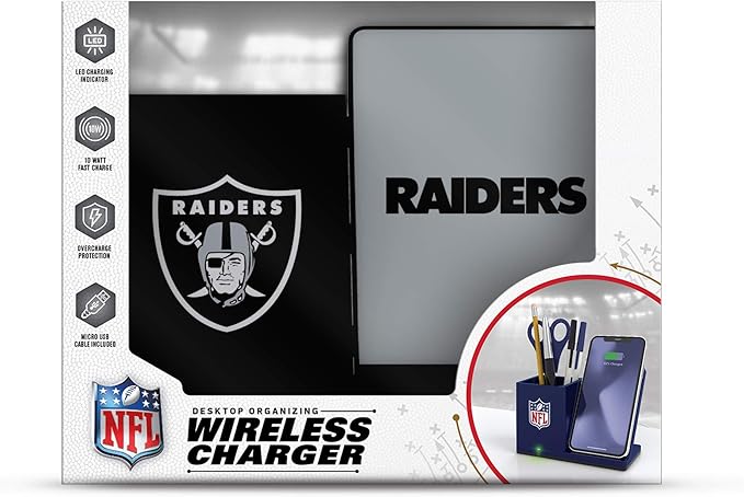 SOAR NFL Unisex Wireless Charging Stand and Desktop Organizer