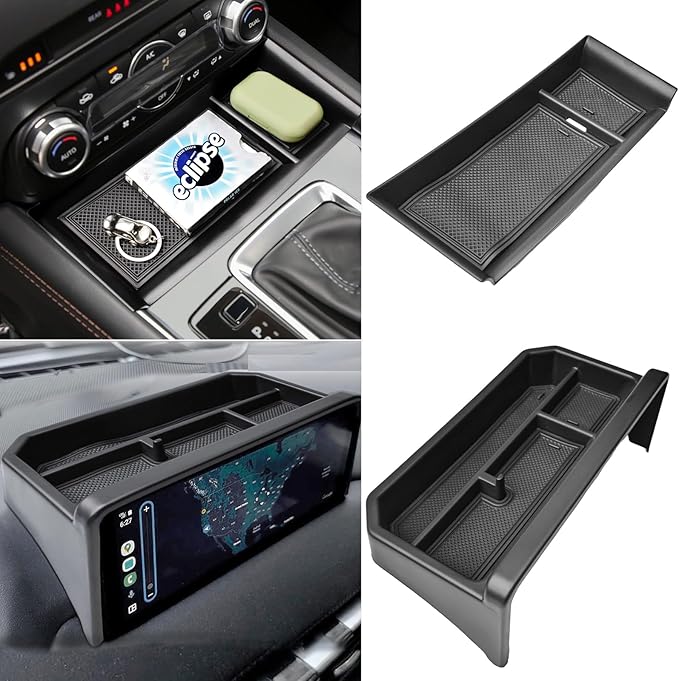 HGWEI Center Console Dash Storage Organizer Compatible with Mazda CX-5 2025 2024 2023 2022 Interior Accessories, Armrest Storage Box Dashboard Insert Tray Holder (Not Fit 2026 Models), Black