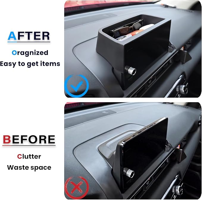 Center Console Organizer Tray Compatible with Honda Pilot 2023 2024 2025 Insert Tray Storage Organizer Interior Divider Accessories (Dash storage tray)