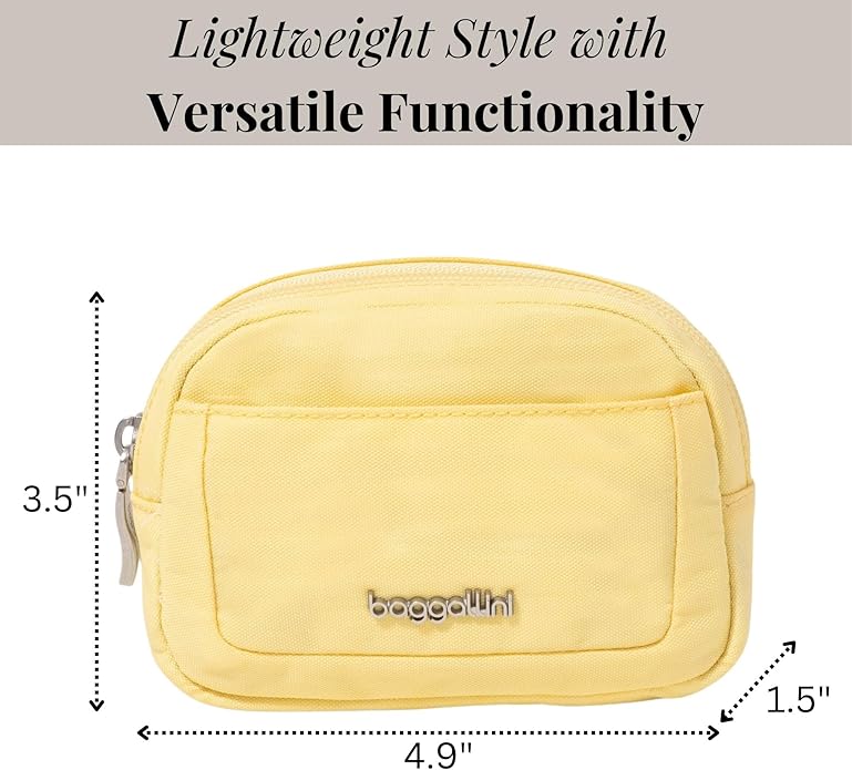 Baggallini Women's Pocket Cosmetic - Lightweight Bag - Travel Essentials Makeup Organizer Mini