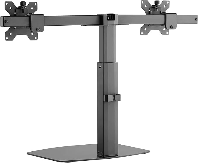 Amer Mounts | 17"-27" LED LCD Monitor Stand | 2EZH| Dual Monitor | 13.2lbs Capacity