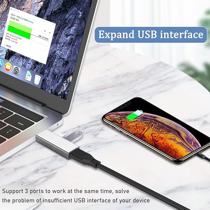 USB 3.0 Hub, VIENON Aluminium 3-Port USB Hub USB Splitter USB Expander for Laptop, Xbox, Flash Drive, HDD, Console, Printer, Camera,Keyborad, Mouse