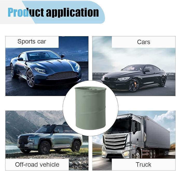 Collapsible Trash Can Car Garbage Bag - Leather Pop-up Car Trash Bin with Elastic Band - Hanging Foldable Garbage Can Vehicle Waste Basket Bin - Double-Layer Washable Bag for Cars Camping (Grey)