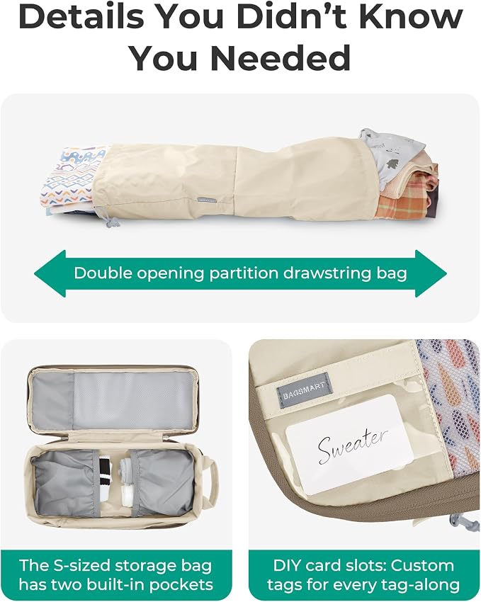 BAGSMART 6 Set /4 Set/2 Set Compression Packing Cubes for Travel, Lightweight Luggage Organizer Bags, Durable Space Saver Bags Travel Essentials