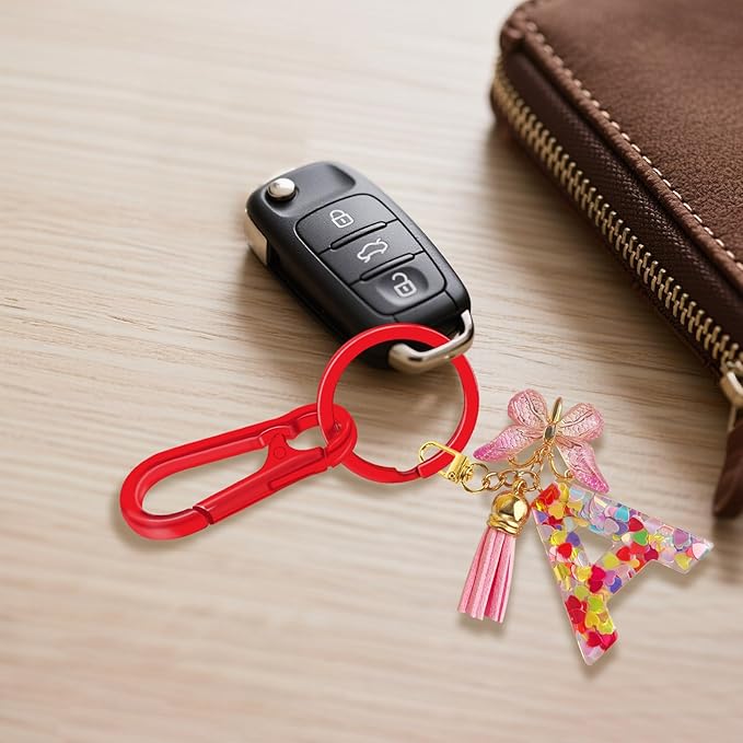 Metal Keychains for Women Men, Key Chain Ring Clip Holder Organizer for Home Car, Cut Keyring Accessories
