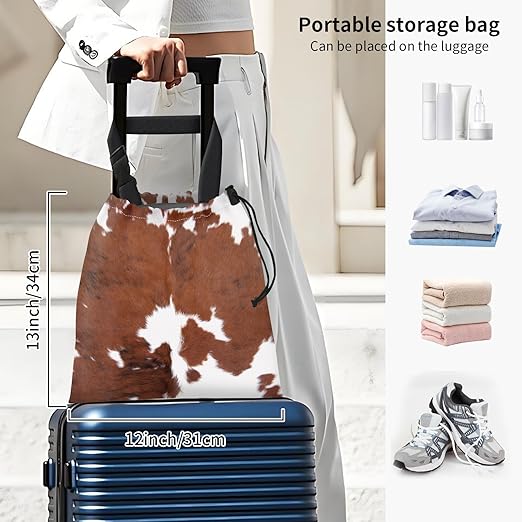 Car Trash Bag Large Hanging Can for Back of Seat, Cute Waterproof Car Garbage Bag for Vehicle, Travelling, Outdoor Brown Leopard Cow
