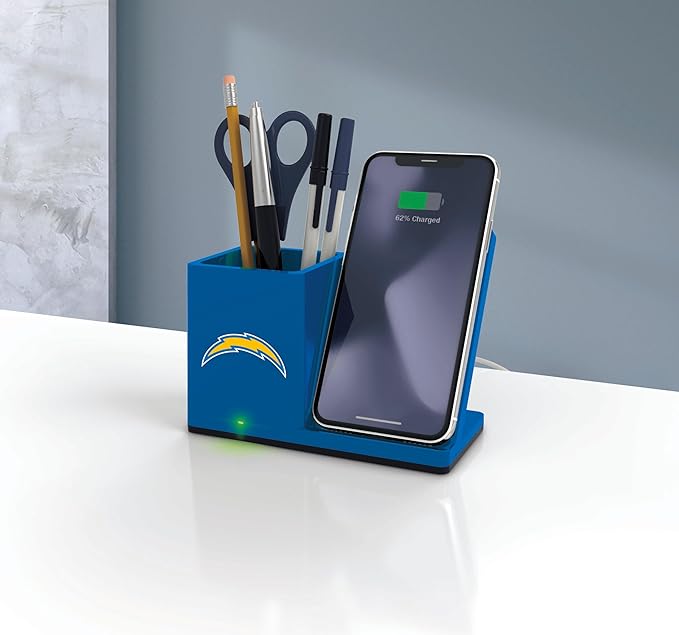 SOAR NFL Unisex Wireless Charging Stand and Desktop Organizer