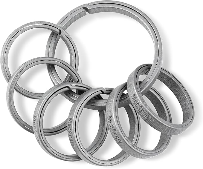 MecArmy Titanium 3pcs/4pcs/7pcs/18pcs Key Rings Keychain Large Small Split Rings