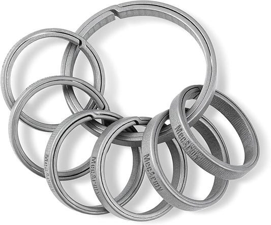 MecArmy Titanium 3pcs/4pcs/7pcs/18pcs Key Rings Keychain Large Small Split Rings