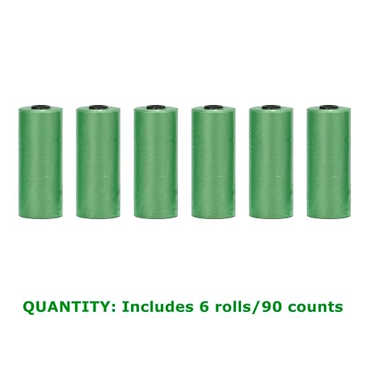Ginsco 0.8 Gallons Disposable Trash Bags for Mini Car Trash Can, Portable Small Car Garbage Bags, Cars Accessories, Mini Trash Bags, Plastic Trash Bag for Cars/Home/Office (6 Rolls/90 Counts) Green