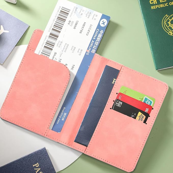 Passport Holder Covers Case, Waterproof Rfid Blocking Travel Wallet | Made Of Soft Pu Leather, It Is Scratch-Resistant, Waterproof, Crease-Resistant, and Is Lightweight, Thin and Durable