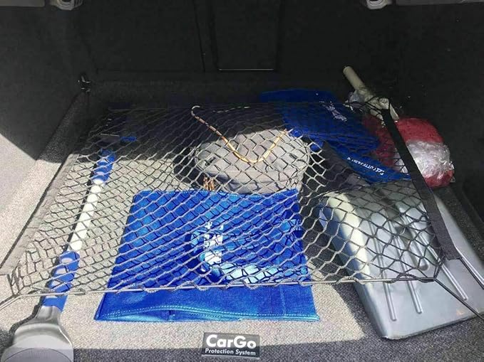 Trunk Organizer Cargo Net for Volkswagen Jetta 1999-2023– Floor Style Cargo Net for Sedan - Premium Mesh Elastic Car Trunk Organizer Vehicle Carrier Storage - Compatible with VW Jetta