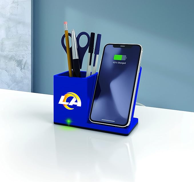 SOAR NFL Unisex Wireless Charging Stand and Desktop Organizer