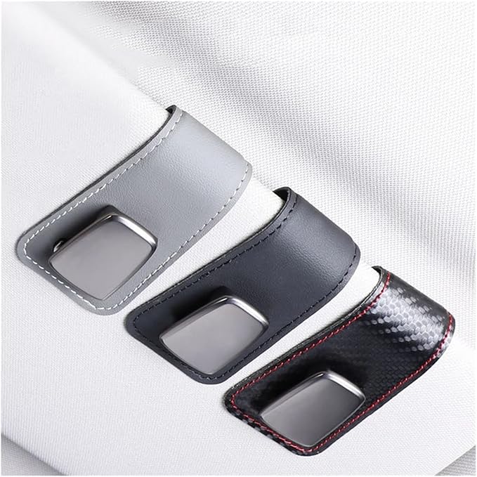 Car Glasses Case Universal Car Glasses Clip Multifunctional Sunshade Storage Clip Sunglasses Clip Car Interior Organize Sunglasses Holder(Carbon Fiber Pattern)