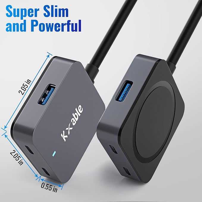 Upgrade USB C Hub, Expander Multi USB Ports Cable 15FT, Long USB 3.1 C Extension Cable with 4-Port (2 USB-A Ports+2 USB-C Ports), USB C Y Splitter Hub, Type-C Male to A-Female + C-Female Extender Cord