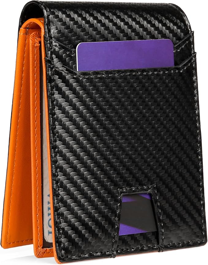 SENDEFN Wallet for Men RFID Blocking Bifold Leather Credit Card Holder