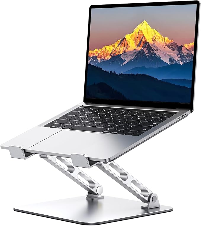 Laptop Stand for Desk Adjustable Height, Ergonomic Laptop Riser Holder with Dual-bar Support, Portable Computer Notebook Stand for MacBook Air Pro, Dell XPS, HP (10-16")