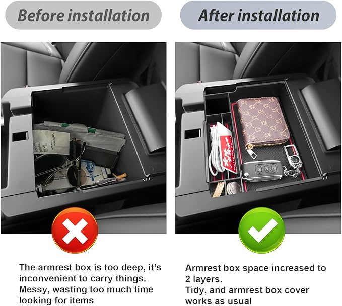SKTU for 2024 2025 2026 Ford Explorer Accessories Center Console Organizer for 2020-2026 Ford Explorer Console Tray 2023 2024 2025 2026 Explorer Middle Console Organizer with Coin Holder (Red)