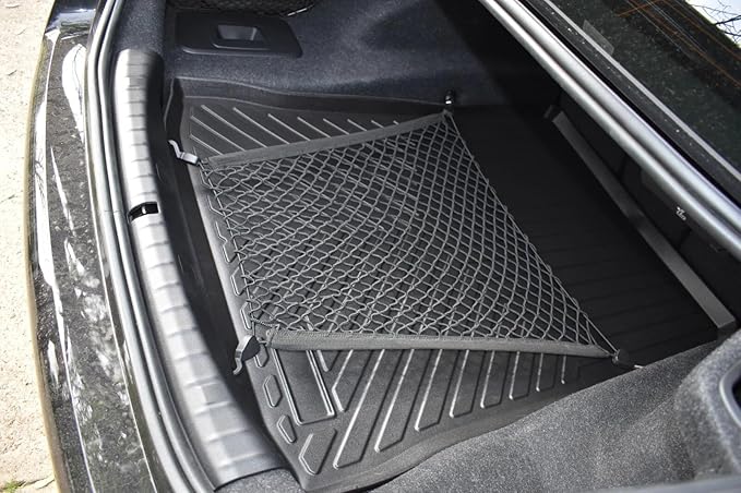 Trunk Organizer Cargo Net for BMW 5-Series 1999-2023 – Floor Style Cargo Net for Sedan – Premium Mesh Car Trunk Organizer Vehicle Carrier Storage – Compatible with BMW 5-Series