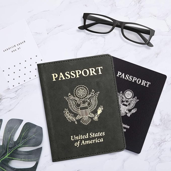 Passport Holder Covers Case, Waterproof Rfid Blocking Travel Wallet | Made Of Soft Pu Leather, It Is Scratch-Resistant, Waterproof, Crease-Resistant, and Is Lightweight, Thin and Durable