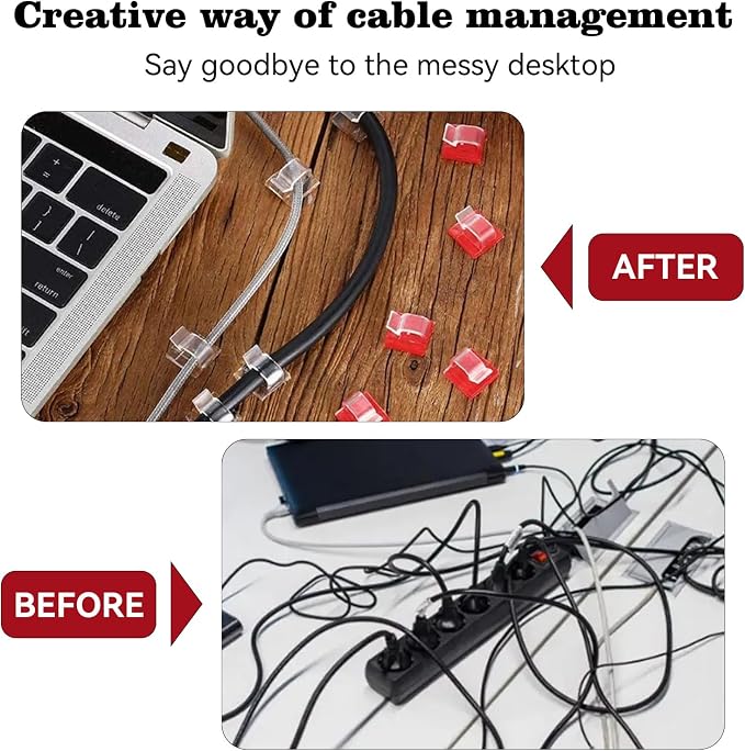 5/8 in Adhesive Cable Clips, 120pcs Outdoor Light Clips, Cord Clips, Sturdy Wire Clips, Finisher Wire Clamp for Home, Car, Office Wire Management Clips (Clear, 5/8"-120PCS)