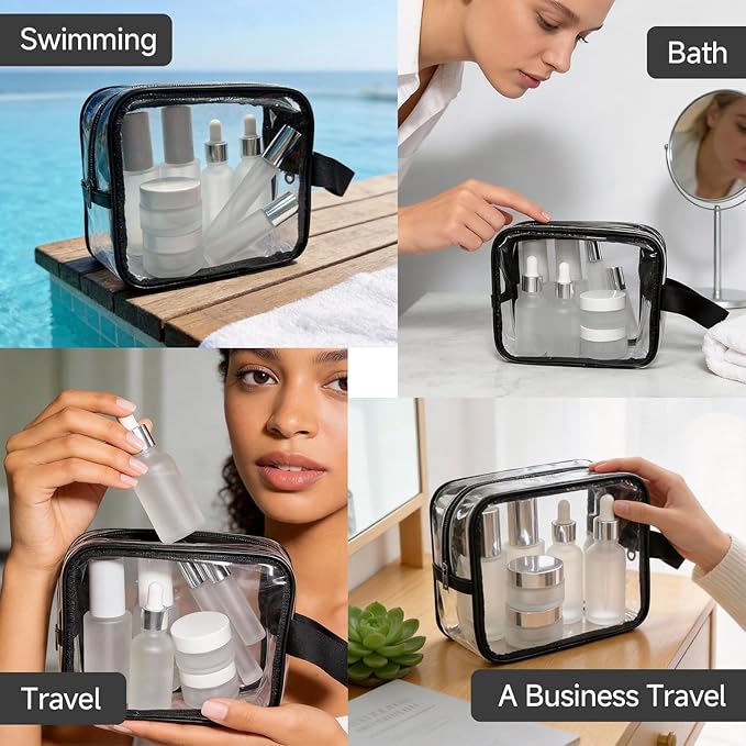 18 pcs Glass Travel Bottles for Toiletries, TSA Approved Glass Travel Containers White Frosted Mini Travel Bottles with Label, BPA Free Leak Proof with Pump Bottles for Makeup, Skincare