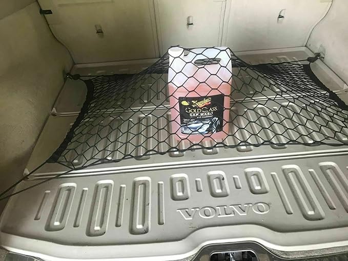 Trunk Organizer Cargo Net for Volvo XC60 2010-2026 – Floor Style Cargo Net for SUV – Premium Mesh Elastic Car Trunk Organizer Vehicle Carrier Storage – Compatible with XC60