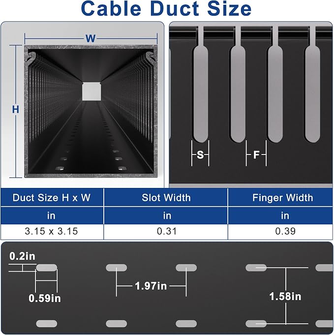 ZhiYo 3x3in Cable Raceway, 6FT(2xL3FT) Large Wire Tray, Cord Hider for Network Cable Management, Wire Covers for Cords Computer Under Desk, Cord Cover Wall Cable Hider Cable Cover, Black
