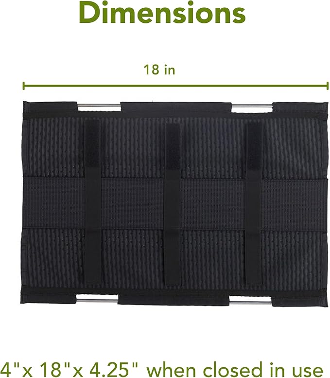 PERFECT POSTURE Mini Mesh Cable Organizer – Clamp-Mounted Under Desk Cable Management System, Flexible Mesh & Standing Desk Compatible – Black, 19” (1-Pack)