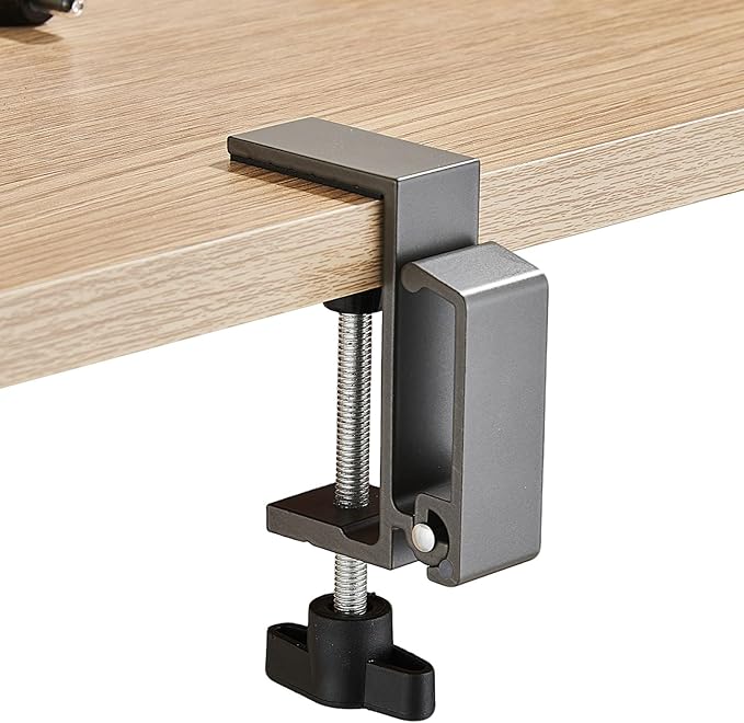 JAKO Headphone Stand for Desk, Aluminum Alloy Foldable Headphone Holder - Headset Stand Hook Mount, PC Gaming Headset Holder Under Desk Clamp for Office, Computer, Student Class Table, Handmade Table