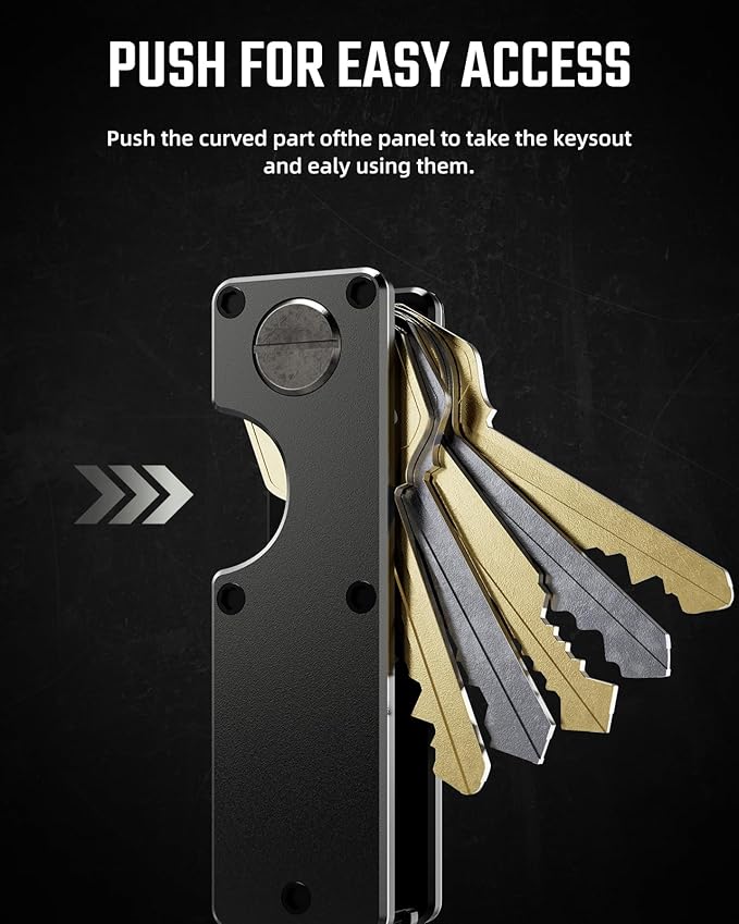 Key Organizer Compact Key Holder Metal Key Chain Minimalist key case key holder for keychain Secures 1-5 Keys
