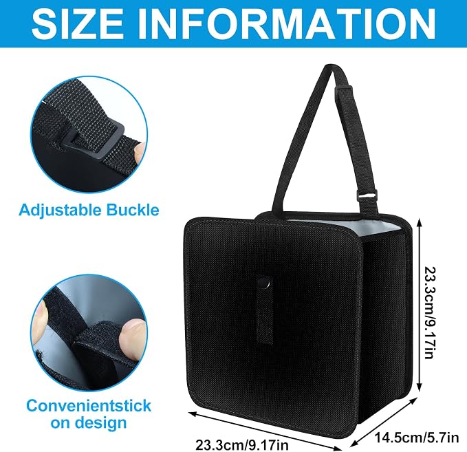 Foldable Car Trash Can Hanging Waterproof Leakproof Storage Bag | Portable Collapsible Large Capacity for Cars SUV Truck RV