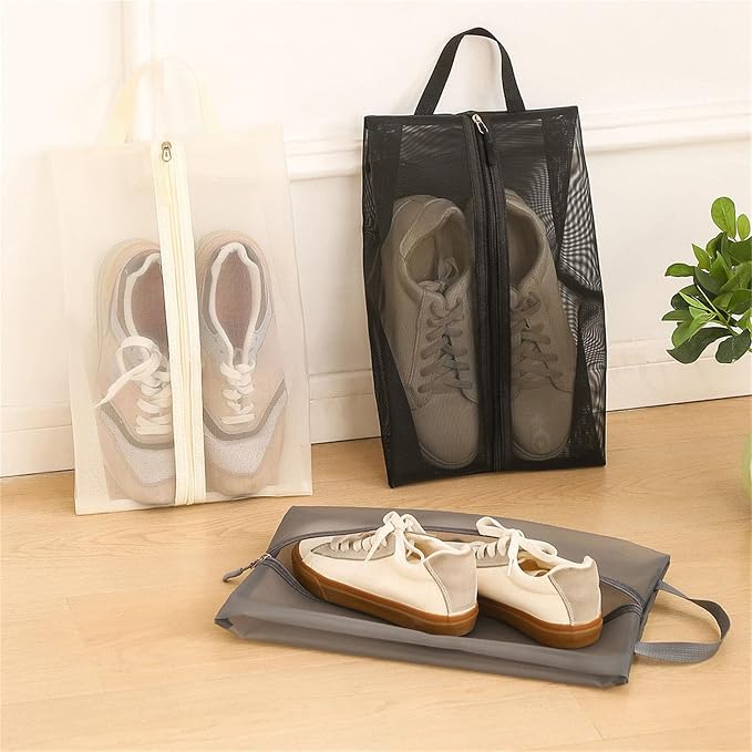 Multipurpose Travel Shoe Organizers Water Resistant Nylon Bag For Sports Gears Clothes Storage With Breathable Compartments M