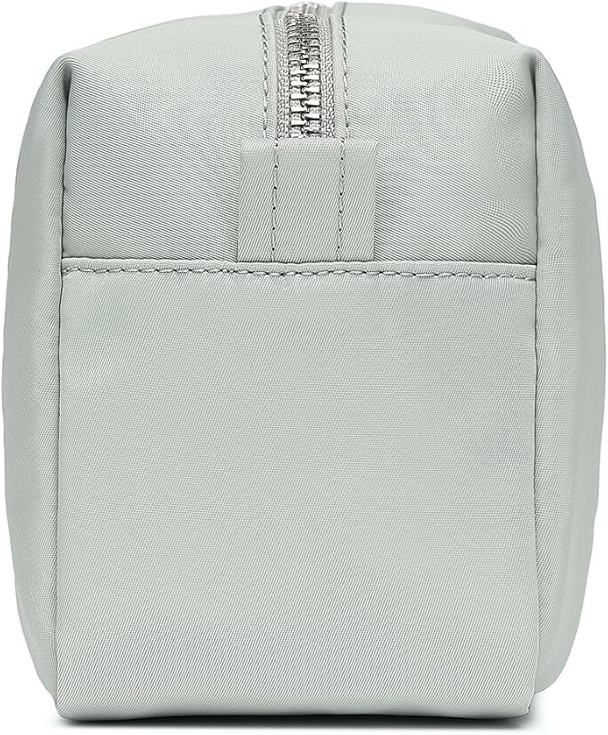Organizer Bag Lightweight Cosmetic Bag with Ring Clasp Perfect Travel Makeup Bag for Women nylon Stand Up Design (Grey/Nylon)
