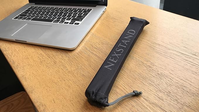 K7 Laptop Stand, Foldable Portable Laptop Stand,Black, Lightweight Ergonomic Laptop Riser for Desk for Laptops universial fit,one Step for Open & Close Design,Compact for Travel,Office,Home,Library