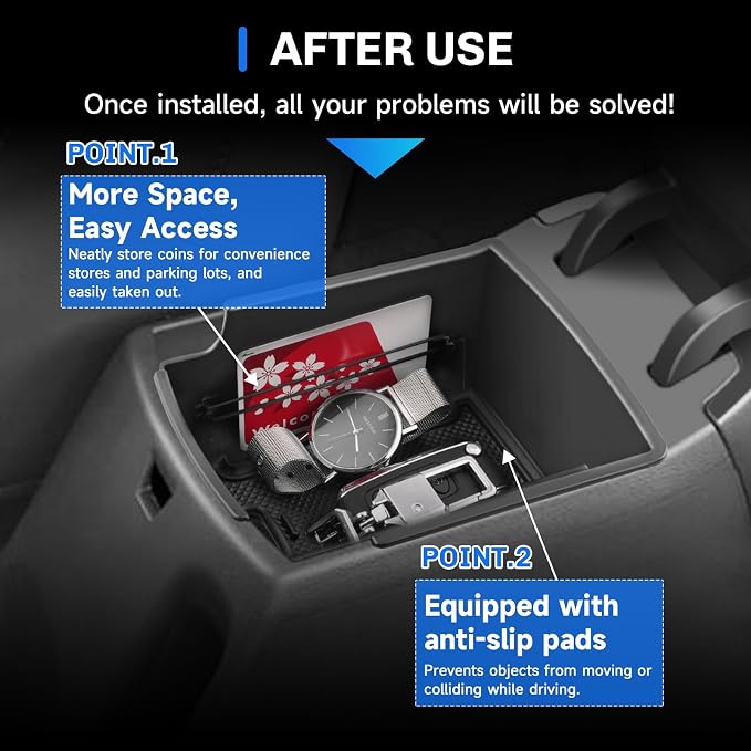 SXCY for 2025 2026 Hyundai Venue Center Console Organizer for 2020-2024 2025 2026 Hyundai Venue Accessories for 2025 2026 Hyundai Venue Console Organizer Armrest Console Tray
