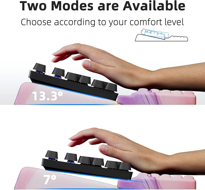 Ospelelf Keyboard Wrist Rest, Comfortable Ergonomic Keyboard Stand Riser Holder for Office Home