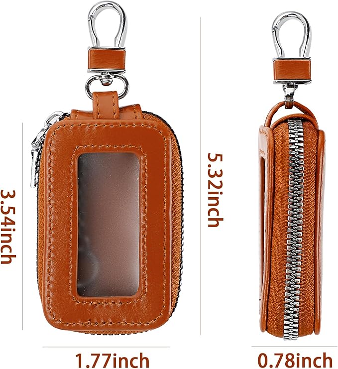 2 Pieces Leather Car Key Chain Case Holder Car Key Case Key Fob Protector Car Key Fob Cover Case