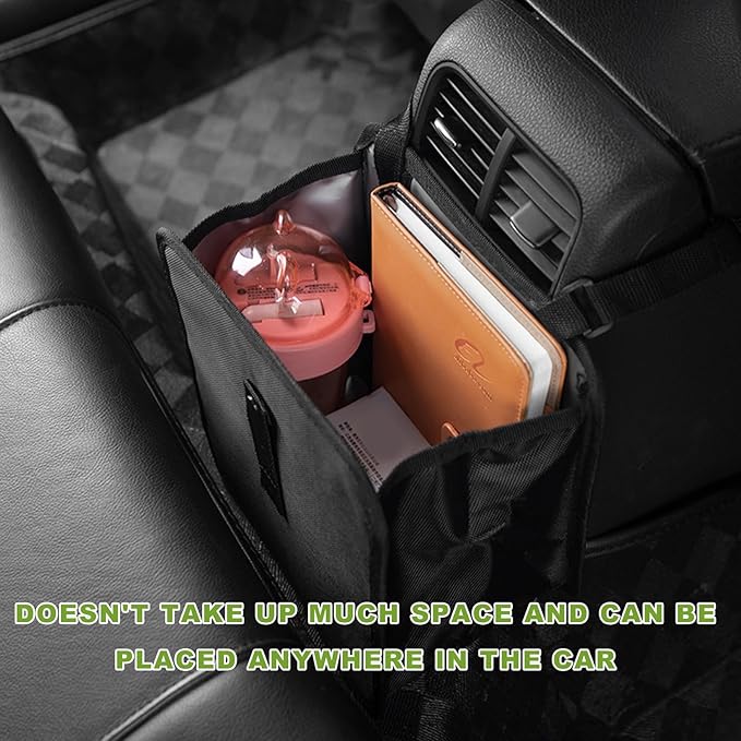 Foldable Car Trash Can, Waterproof Oxford Cloth Organizer Auto Hanging Garbage Bag, Large Capacity Leakproof Storage Pocket Multipurpose Container for Back Seat, Car Accessories (Small)