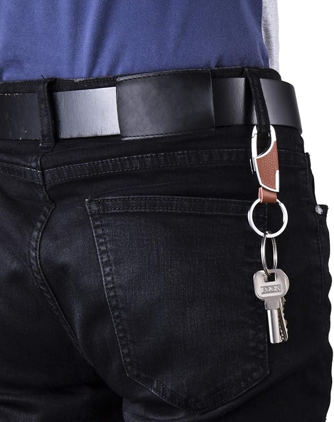 BAKUN Premium Handmade Car Leather Valet Keychain Key Organizer For Men Women, Home Key Chain Key Ring Key Holder