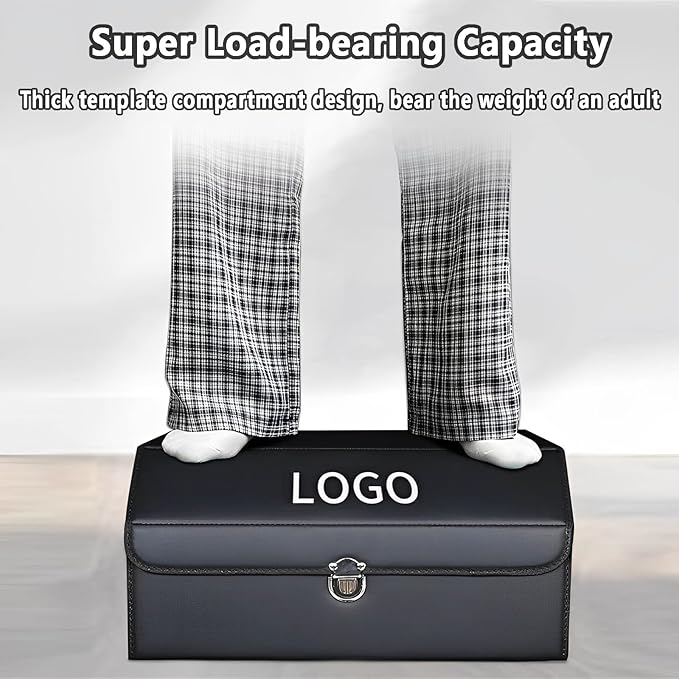 Car Trunk Organiser with Your Logo, Large Capacity Waterproof Collapsible Trunk Organizer, Car Trunk Organizer for Sedan/Suv, Storage Box, Trunk Organizer for Suv