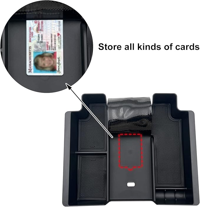 Compatible with Chevy Silverado 1500 Accessories/GMC Sierra 1500 2019-2022 Center Console Organizer Tray Fits for 2020-2023 Silverado/Sierra 2500 HD/3500 HD -Full Console Only