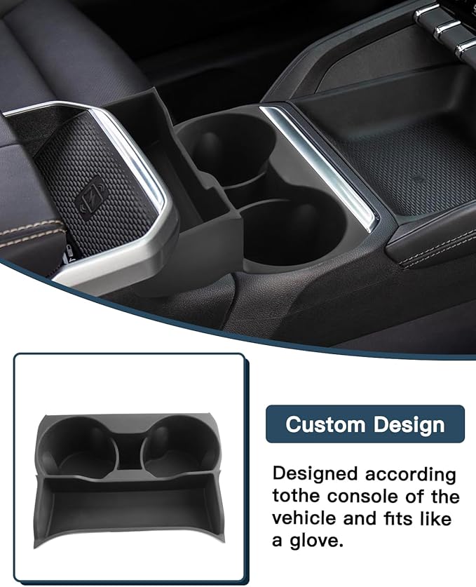 Ruiya 2026 Terrain Center Console Cup Holder for GMC Terrain 2026 Accessories Silicone Material 2 in 1 Console Organizer with Cup Holder Compatible with 2025 2026 GMC Terrain Elevation/AT4/Denali