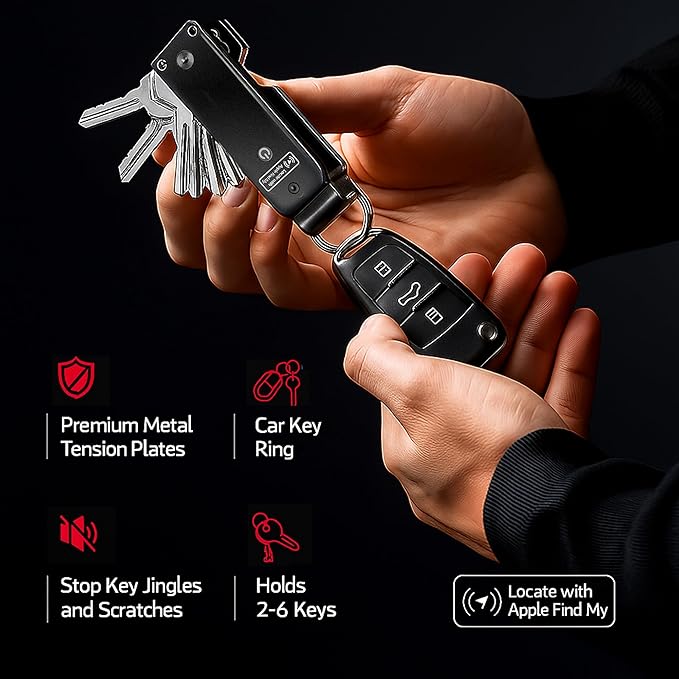 Richboyz Air Keychain for Outdoor Enthusiasts: Lightweight Aluminum GPS Tracker Key Holder for Men & Women