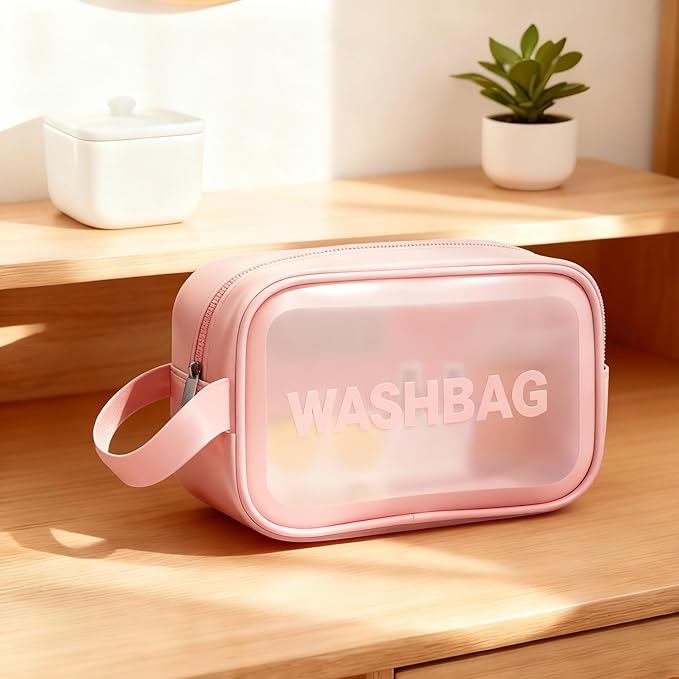Travel Cosmetic Case Toiletry Bag with Zipper Refillable 4-in-1 Silicone Kit Toiletry Bottles、Squeeze Toiletry Bottles Leakproof Accessories for Toiletries Shampoo Lotion Body Wash (BPA Free)