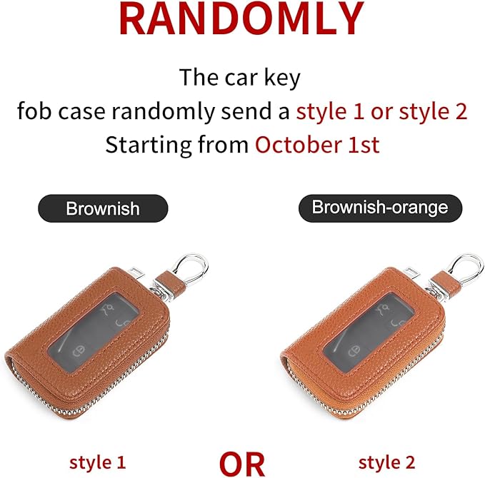 SENDEFN Universal Car Key Fob Case Leather Smart Remote Keychain Protector Holder